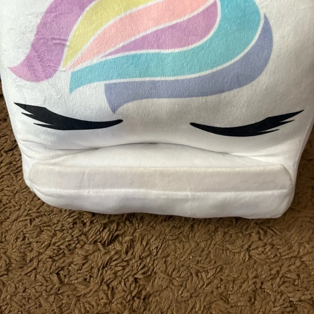 Plush Unicorn Kids Tablet Holder Pillow Stand IPad Book Rest